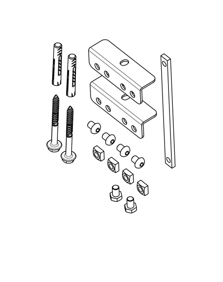 Vogels PFA 9126 Bracket kit for PFB 34xx, Silver