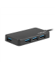 Natec USB 3.0 HUB, Moth, 4-Port, Black