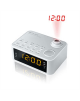 Muse Clock radio M-178PW White, 0.9 inch amber LED, with dimmer