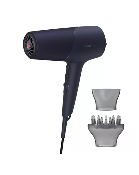 Philips Hair Dryer BHD510/00 2300 W, Number of temperature settings 3, Ionic function, Diffuser nozzle, Blue and metal