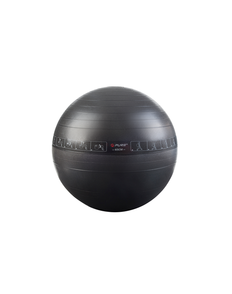 Pure2Improve P2I200070 Exercise Ball, 65 cm, Black, PVC