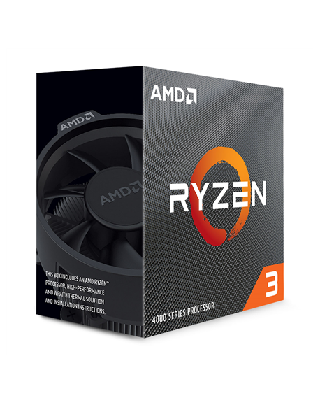 AMD Ryzen 3 4100, 3.8 GHz, AM4, Processor threads 8, Packing Retail, Processor cores 4, Component for Desktop