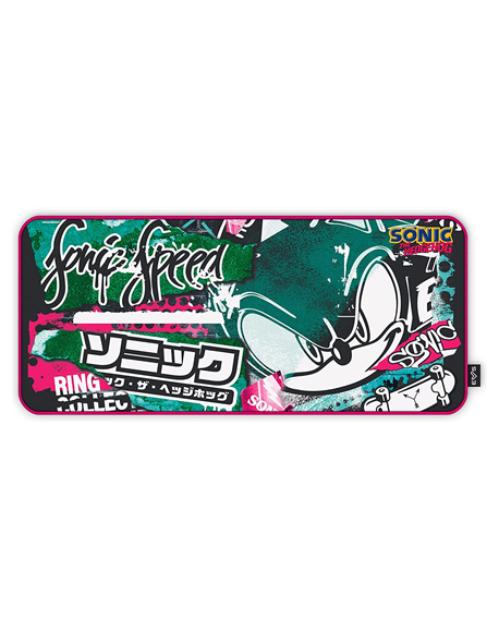 Energy Sistem Gaming Mouse Pad ESG Sonic Graffiti (XXL size, Anti-slip rubber base)