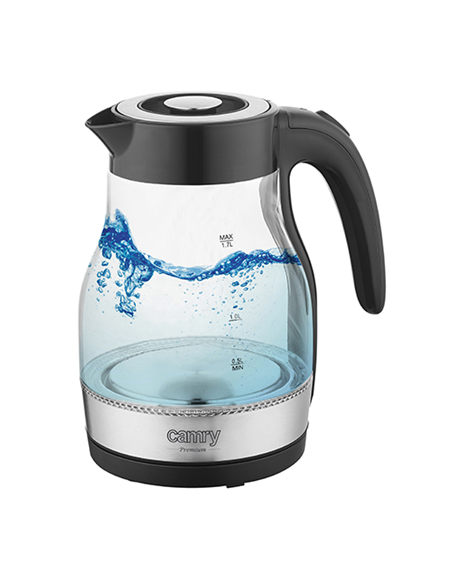 Camry Kettle CR 1300 Electric, 2200 W, 1.7 L, Stainless steel, 360° rotational base, Black