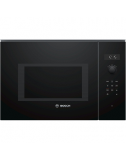 Bosch Microwave Oven BFL554MB0 31.5 L, Retractable, Rotary knob, Start button, Touch Control, 900 W, Black, Built-in, Defrost fu