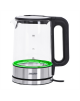 Mesko Kettle MS 1301b Electric, 1850 W, 1.7 L, Glass/Stainless steel, 360° rotational base, Black