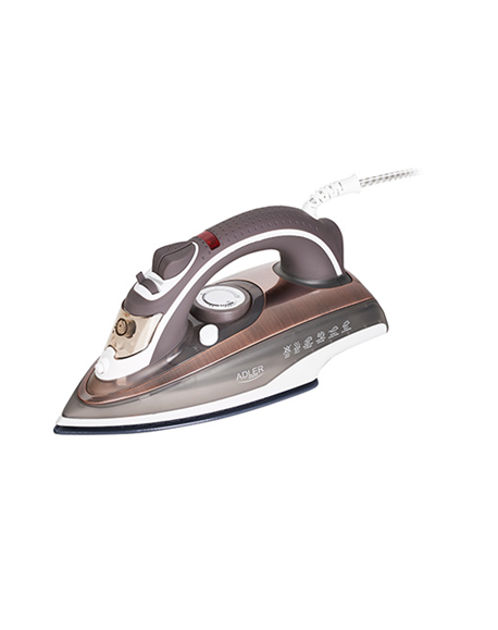 Adler Iron AD 5030 Steam Iron, 3000 W, Water tank capacity 310 ml, Continuous steam 20 g/min, Brown