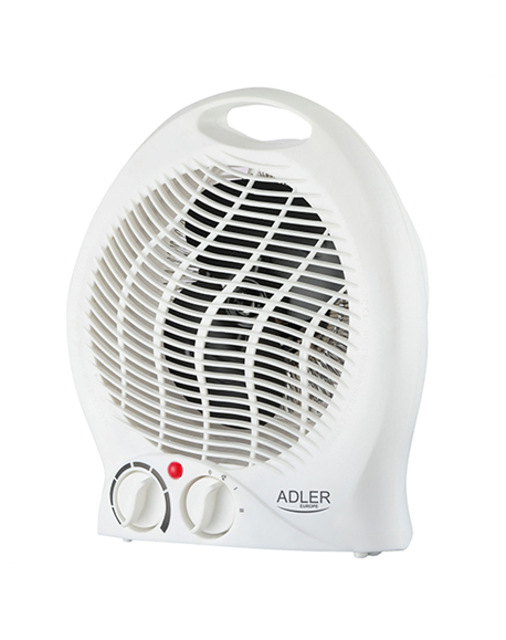 Adler Heater AD 7728 Fan Heater, 2000 W, Number of power levels 2, White