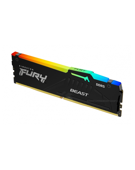 Kingston Fury Beast RGB 16 GB, DDR5, 5200 MHz, PC/server, Registered No, ECC No, 1x16 GB