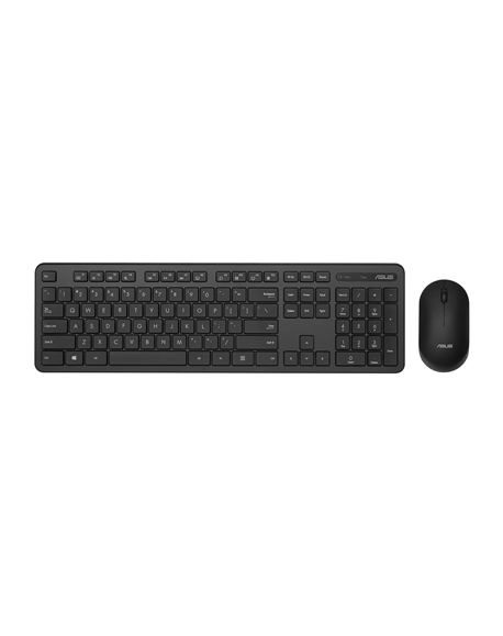 Asus Keyboard and Mouse Set CW100 Keyboard and Mouse Set, Wireless, Mouse included, Batteries included, UI, Black