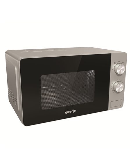 Gorenje Microwave oven MO17E1S Free standing, 17 L, 700 W, Silver grey