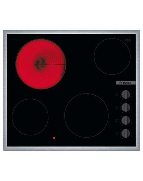 Bosch Hob PKE645CA2E Vitroceramic, Number of burners/cooking zones 4, Mechanical, Black, Made in Germany