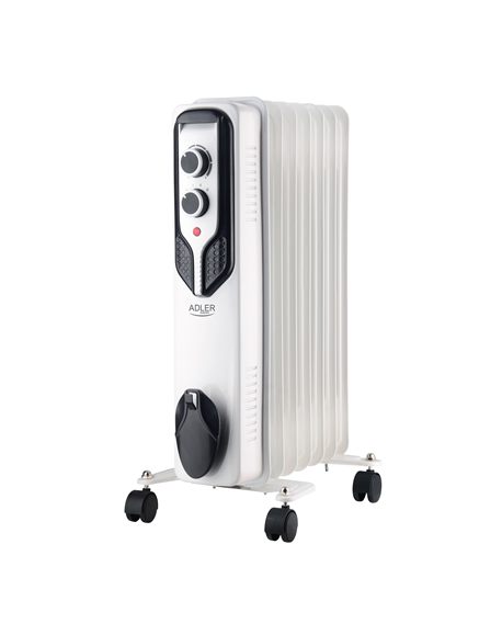 Adler Oil-Filled Radiator AD 7815 1500 W, Number of power levels 3, White