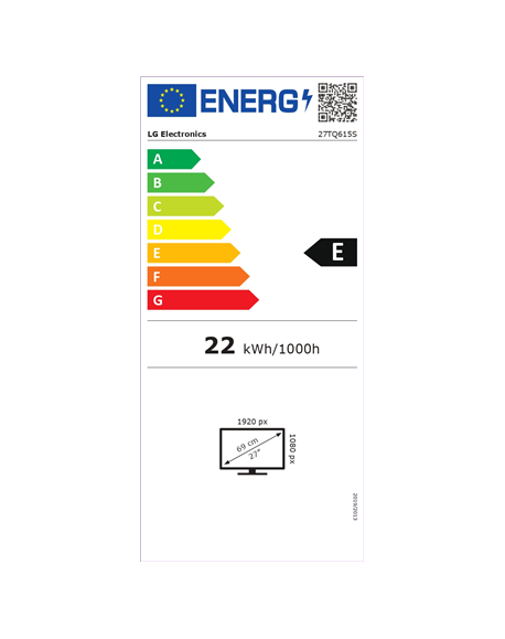 LG Monitor 27TQ615S-PZ 27 ", IPS, FHD, 1920 x 1080, 16:9, 14 ms, 250 cd/m², Black, 60 Hz, HDMI ports quantity 2