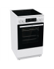 Gorenje Cooker GECS5C70WA Hob type Vitroceramic, Oven type Electric, White, Width 50 cm, Grilling, LED, 70 L, Depth 59.4 cm