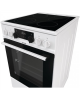 Gorenje Cooker GECS5C70WA Hob type Vitroceramic, Oven type Electric, White, Width 50 cm, Grilling, LED, 70 L, Depth 59.4 cm