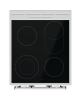 Gorenje Cooker GECS5C70WA Hob type Vitroceramic, Oven type Electric, White, Width 50 cm, Grilling, LED, 70 L, Depth 59.4 cm