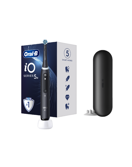 Oral-B Electric Toothbrush iOG5.1B6.2DK iO5 Rechargeable, For adults, Number of brush heads included 1, Matt Black, Number of te