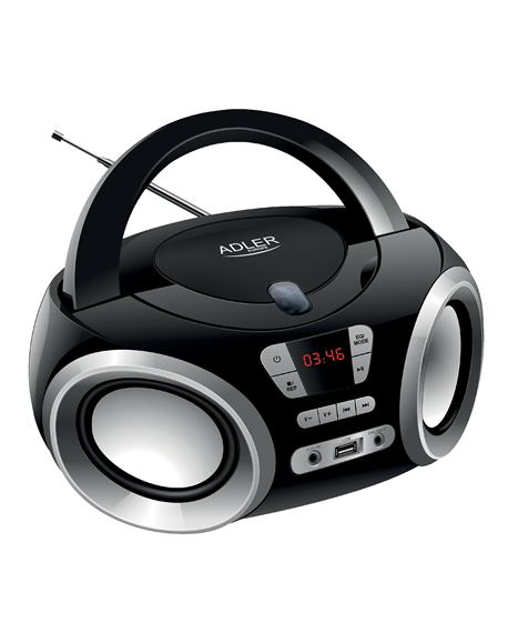 Adler CD Boombox AD 1181 USB connectivity, Speakers, Black