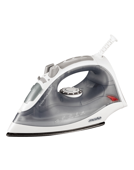 Mesko MS 5037 Steam Iron, 2800 W, Water tank capacity 170 ml, Continuous steam 35 g/min, Grey