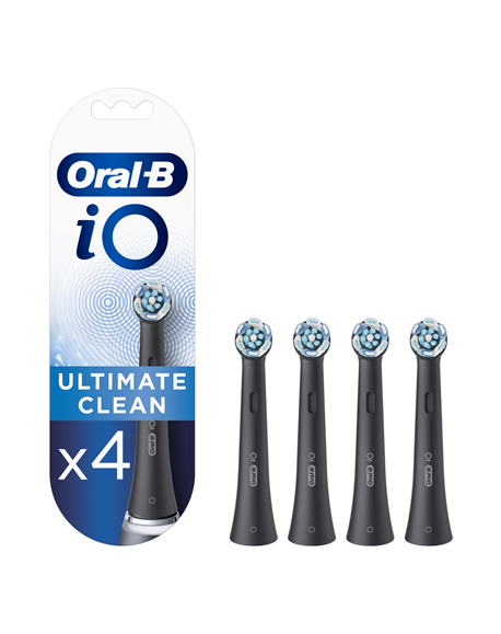 Oral-B Replaceable Toothbrush Heads iO Ultimate Clean For adults, Number of brush heads included 4, Black