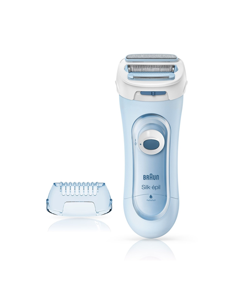 Braun Silk-épil Lady Shaver 5160 Wet use, Battery powered, Number of shaver heads/blades 1, Blue