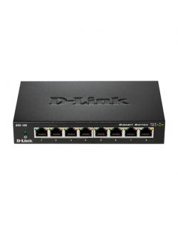 D-Link Switch DGS-108/E Unmanaged, Desktop, 1 Gbps (RJ-45) ports quantity 8