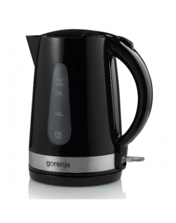 Gorenje Kettle K17BK Standard, Plastic/ metal, Black, 2200 W, 360° rotational base, 1.7 L