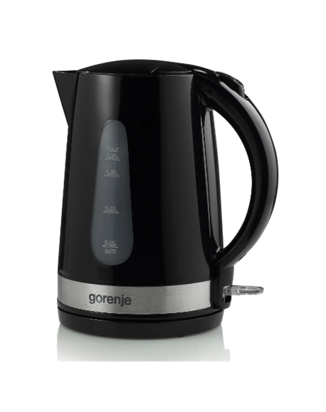 Gorenje Kettle K17BK Standard, Plastic/ metal, Black, 2200 W, 360° rotational base, 1.7 L