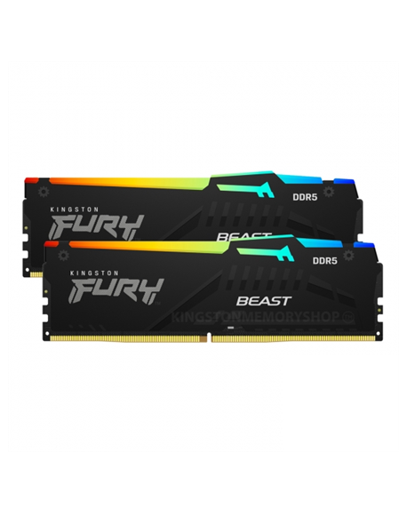 Kingston Fury Beast RGB 32 Kit (16GBx2) GB, DDR5, 5200 MHz, PC/server, Registered No, ECC No, 2x16 GB