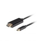 Lanberg USB-C to HDMI Cable, 0.5 m 4K/60Hz, Black