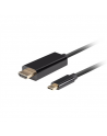 Lanberg USB-C to HDMI Cable, 0.5 m 4K/60Hz, Black