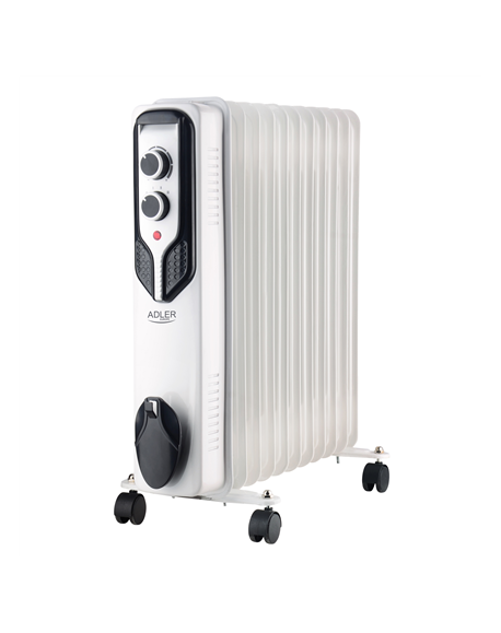 Adler Oil-Filled Radiator AD 7817 2500 W, Number of power levels 3, White