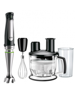 Braun Hand Blender MQ7075 1000 W, Number of speeds 1, Turbo mode, Chopper, Black