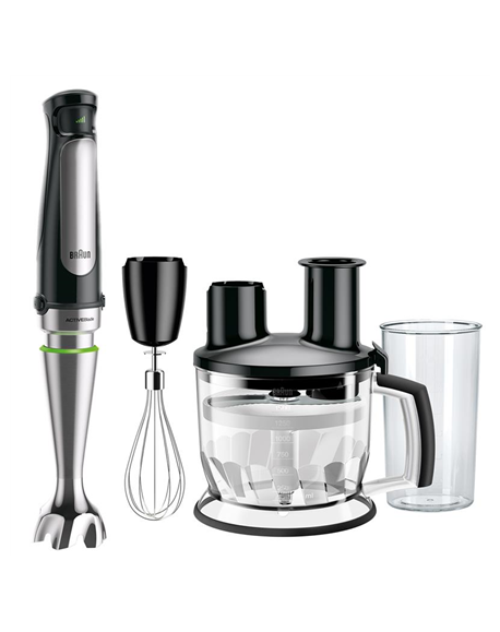 Braun Hand Blender MQ7075 1000 W, Number of speeds 1, Turbo mode, Chopper, Black