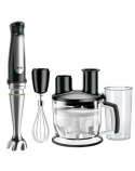 Braun Hand Blender MQ7075 1000 W, Number of speeds 1, Turbo mode, Chopper, Black