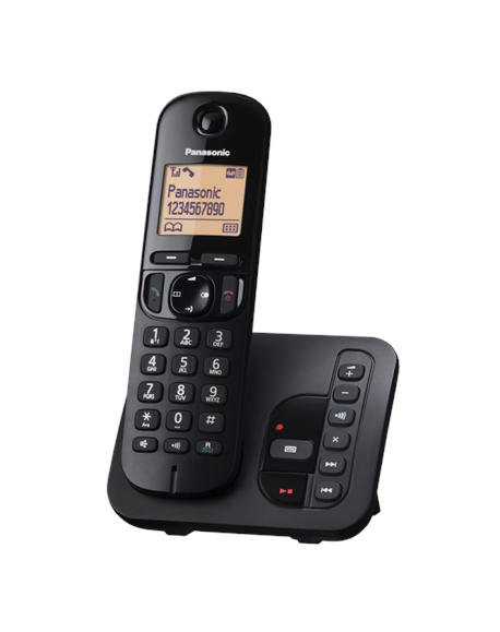 Panasonic Cordless KX-TGC220FXB Black, Built-in display, Speakerphone, Caller ID, Phonebook capacity 50 entries