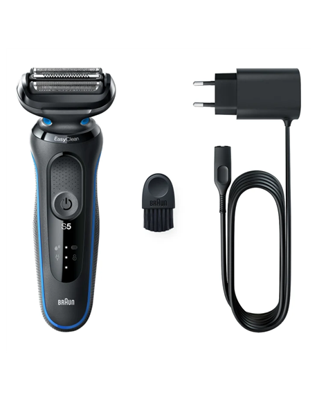 Braun Shaver 51-B1000s Operating time (max) 50 min, Wet & Dry, Black/Blue