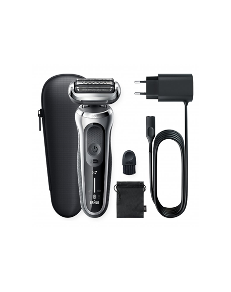 Braun Shaver 71-S1000s Operating time (max) 50 min, Wet & Dry, Silver/Black