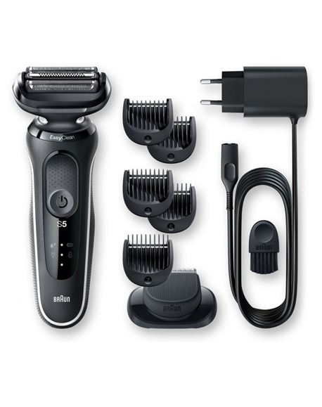 Braun Shaver 51-W1500s Operating time (max) 50 min, Wet & Dry, Black/White