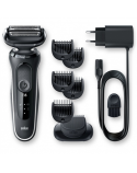 Braun Shaver 51-W1500s Operating time (max) 50 min, Wet & Dry, Black/White