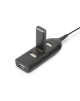 Digitus USB 2.0 Hub, 4-Port, Bus Powered 4 X USB A/F AT Connected Cable AB-50001-1