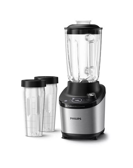 Philips High Speed Blender HR3760/10 7000 Series Tabletop, 1500 W, Jar material Glass, Jar capacity 2 L, Ice crushing, Metal/Bla