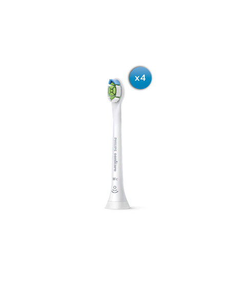 Philips Compact Sonic Toothbrush Heads HX6074/27 Sonicare W2c Optimal For adults and children, Number of brush heads included 4,