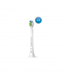 Philips Compact Sonic Toothbrush Heads HX6074/27 Sonicare W2c Optimal For adults and children, Number of brush heads included 4, Sonic technology, White