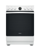 INDESIT Cooker IS67V8CHW/E Hob type Vitroceramic, Oven type Electric, White, Width 60 cm, Grilling, 69 L, Depth 60 cm