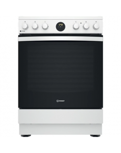 INDESIT Cooker IS67V8CHW/E Hob type Vitroceramic, Oven type Electric, White, Width 60 cm, Grilling, 69 L, Depth 60 cm