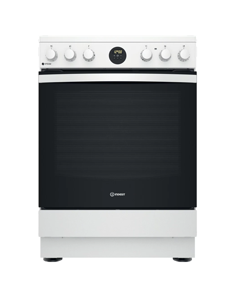 INDESIT Cooker IS67V8CHW/E Hob type Vitroceramic, Oven type Electric, White, Width 60 cm, Grilling, 69 L, Depth 60 cm