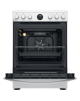 INDESIT Cooker IS67V8CHW/E Hob type Vitroceramic, Oven type Electric, White, Width 60 cm, Grilling, 69 L, Depth 60 cm