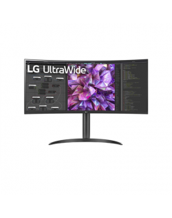 LG Curved Monitor 34WQ75C-B 34 ", IPS, QHD, 3440 x 1440, 21:9, 5 ms, 300 cd/m², Black, 60 Hz, HDMI ports quantity 2